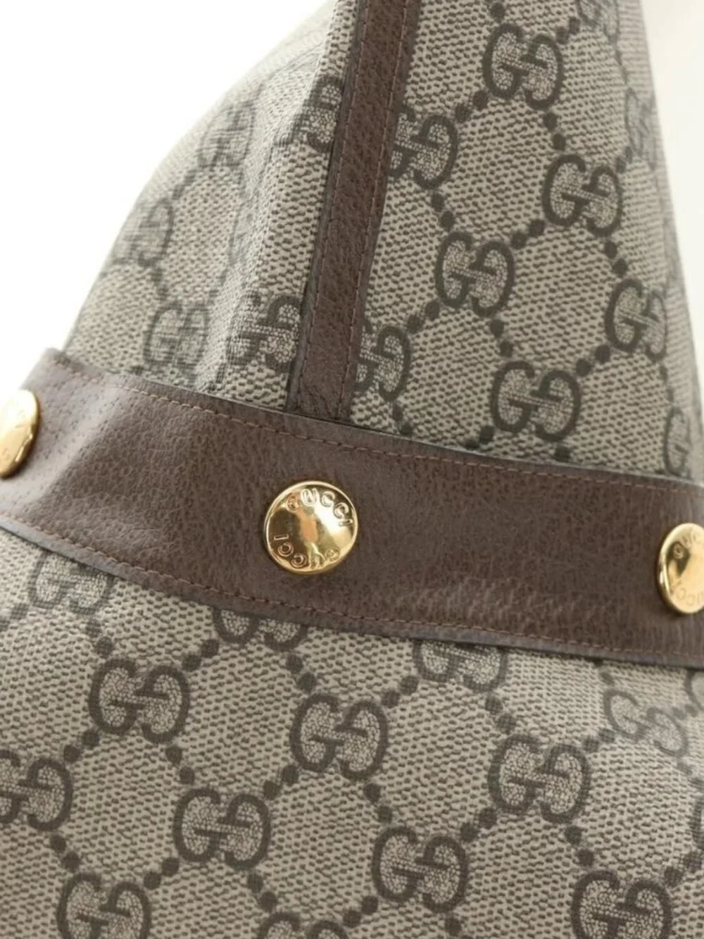 GUCCI GG Supreme Pet Harness Coat Set PVC Beige Gold 692963 Auth 182693V